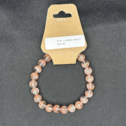 Pink Rainbow Quartz Bracelet