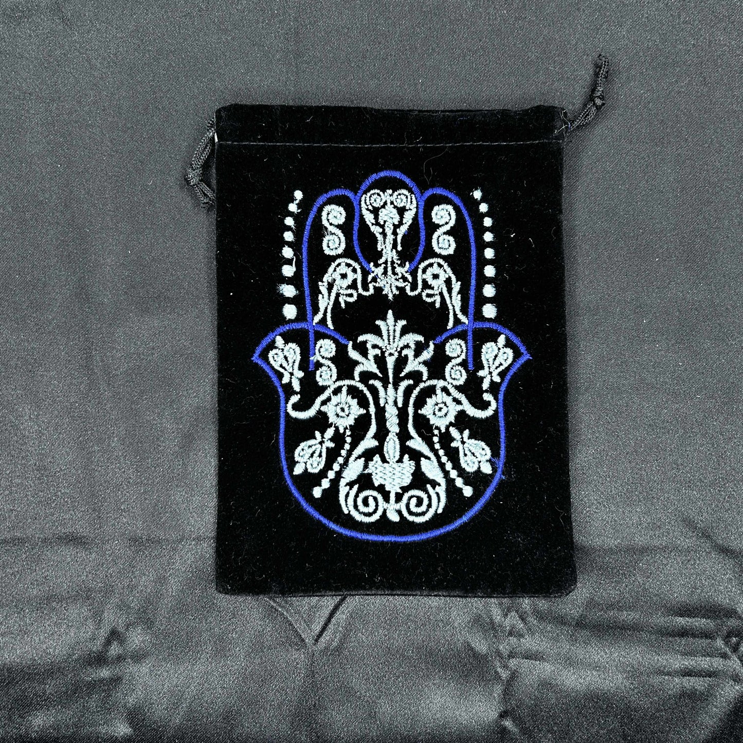 Black Velvet Embroidered Tarot Card Bags