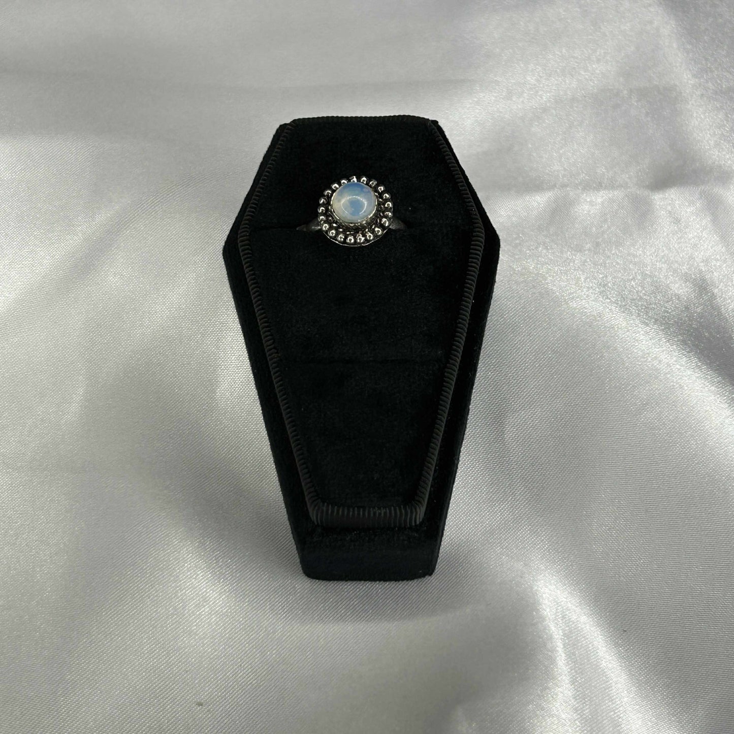 Opalite Sterling Silver Flower Ring