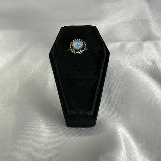 Opalite Sterling Silver Flower Ring