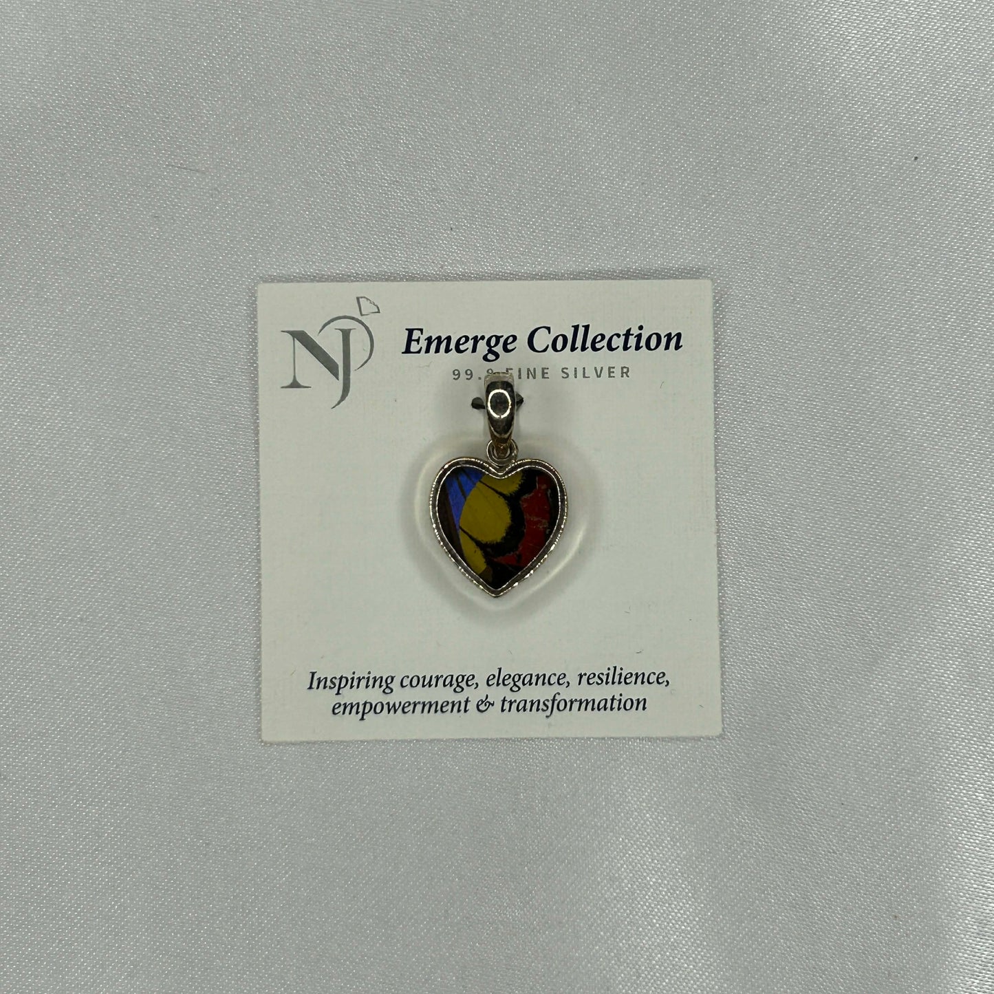 Butterfly Wing in Sterling Silver Necklace Charm