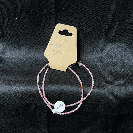Fire Agate Crystaline Necklace