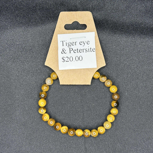 Tiger Eye and Petersite Bracelet