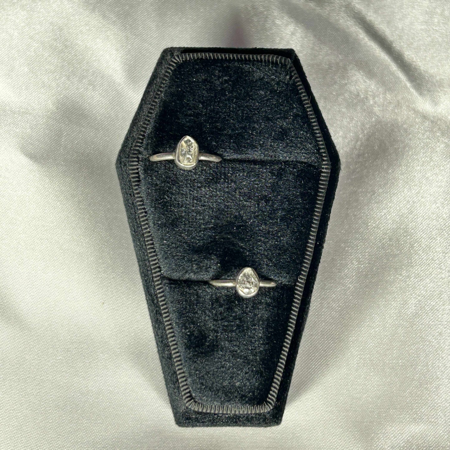 Herkimer Diamond Raw Cut Ring