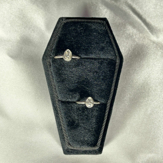 Herkimer Diamond Raw Cut Ring