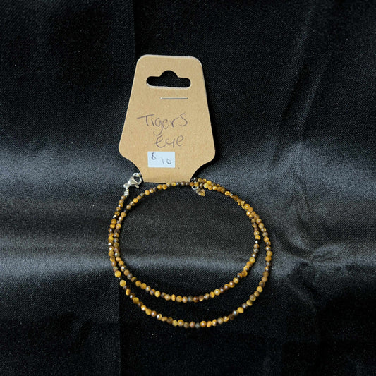 Tiger Eye Crystaline Necklace