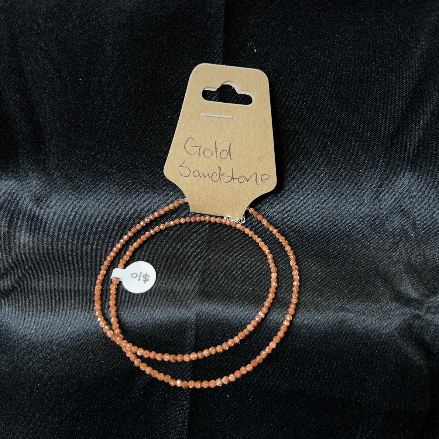 Gold Sandstone Crystaline Necklace
