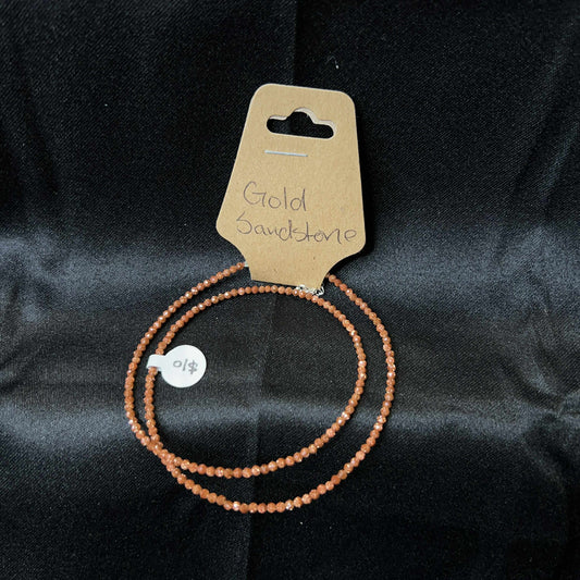 Gold Sandstone Crystaline Necklace