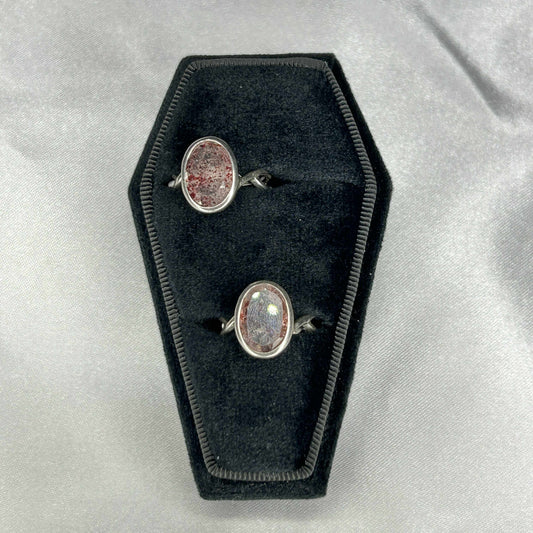 Disco Fire Quartz Sterling Silve Oval Cut Ring