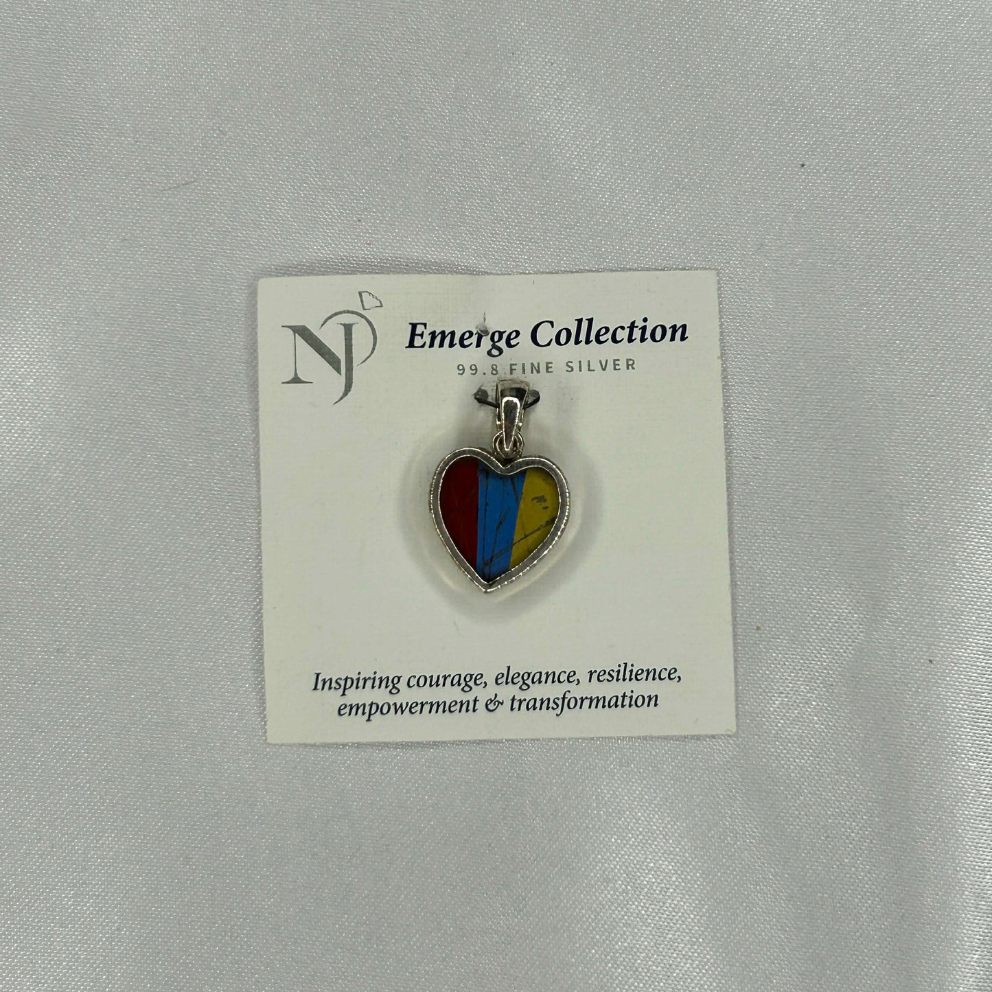 Butterfly Wing in Sterling Silver Necklace Charm