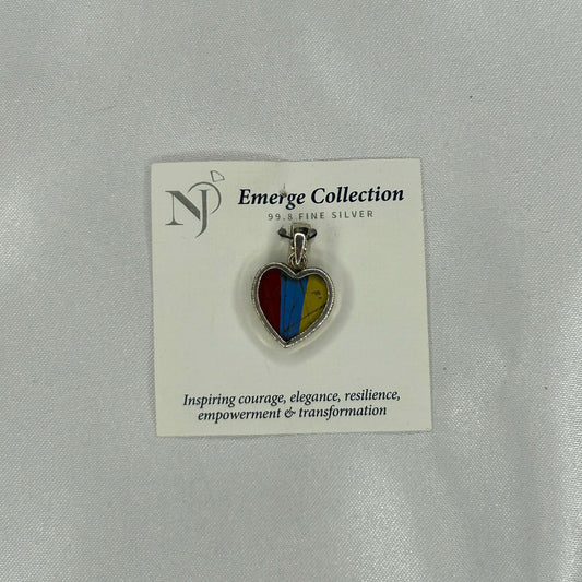 Butterfly Wing in Sterling Silver Necklace Charm