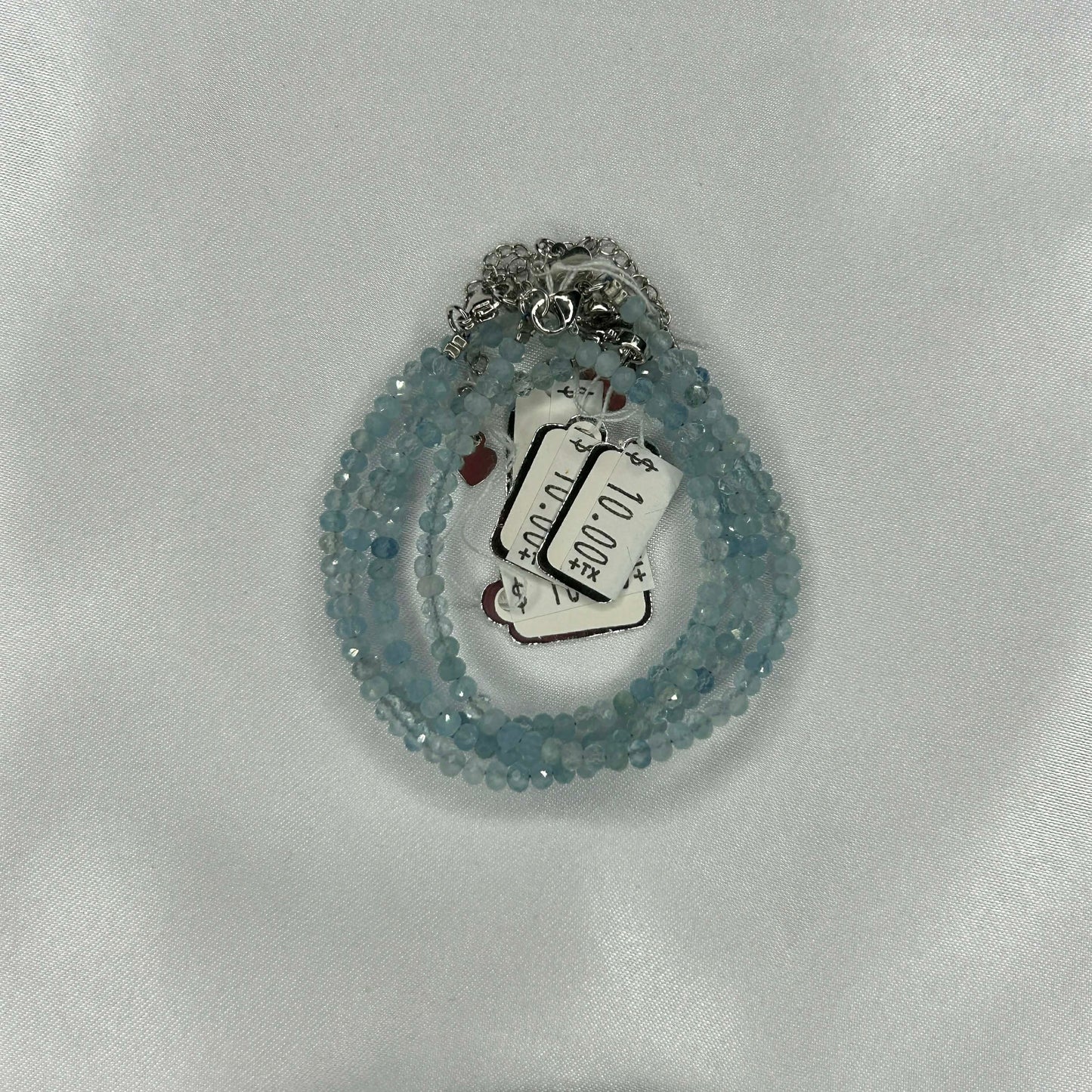 Aquamarine Crystal Chip Bracelet