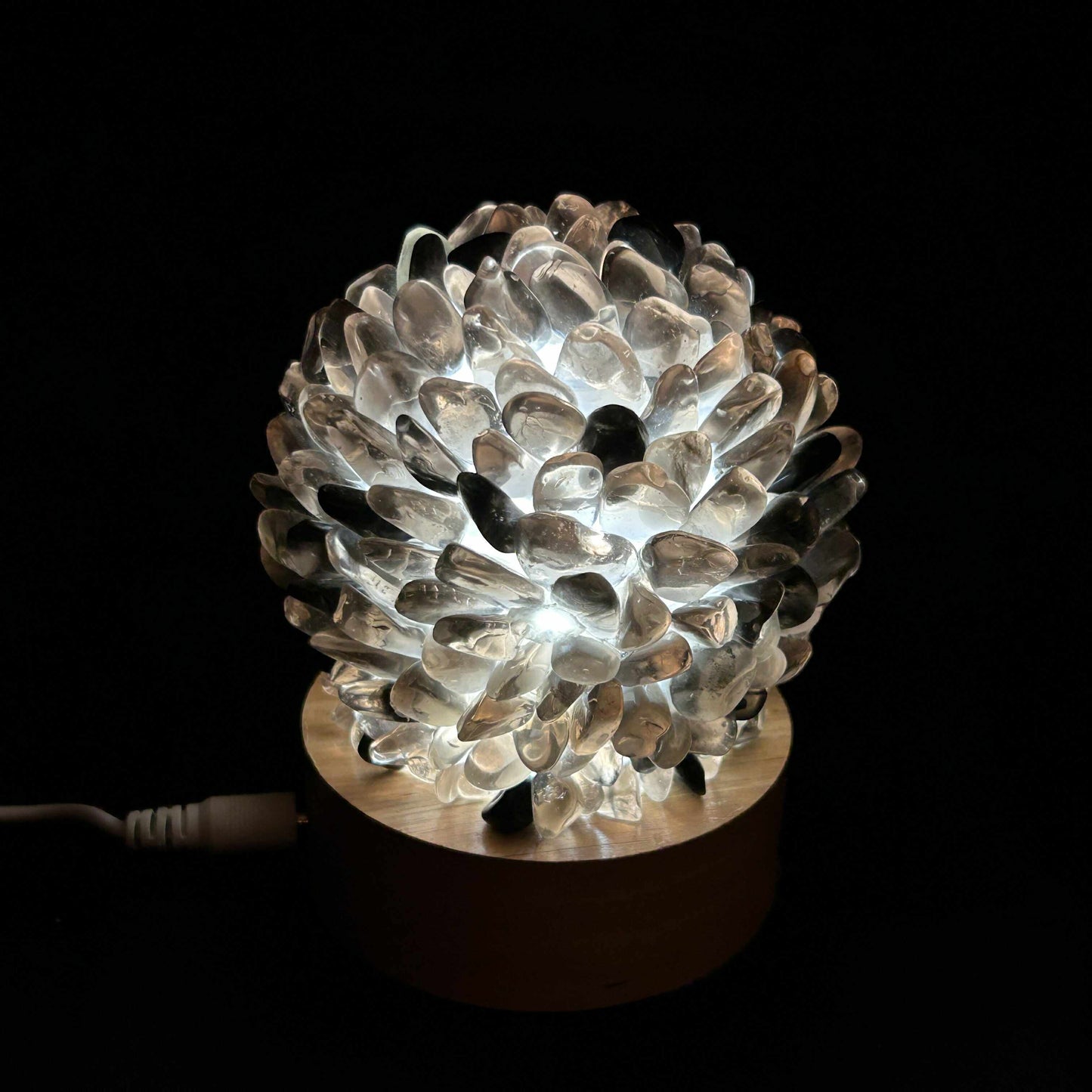 Smokey Quartz Chip Sphere Light