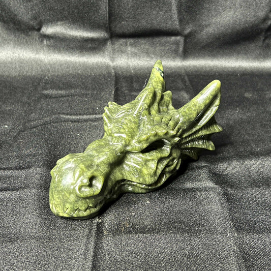 Nephrite Jade Dragon Head