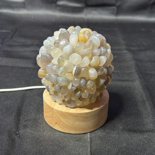 Yellow Agate Chip Sphere Light