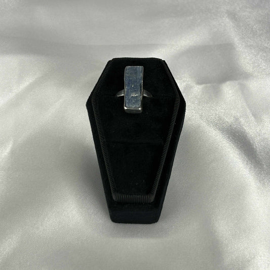 Blue Kyanite Sterling Silver Rectangle Ring