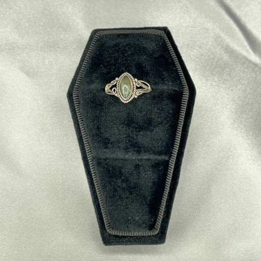 Labradorite Sterling Silver Oblong Ring