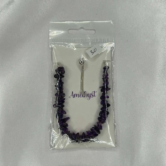 Amethyst Adjustable Chip Bracelet