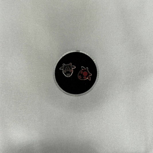 Baphomet Sterling Silver Earrings