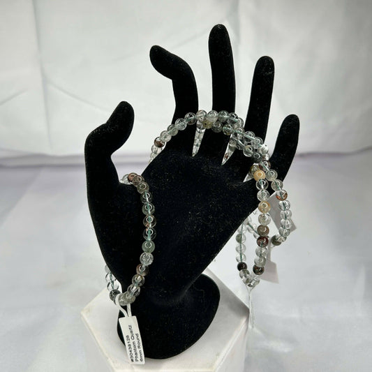 Clear Phantom Quartz Bracelet (6mm)