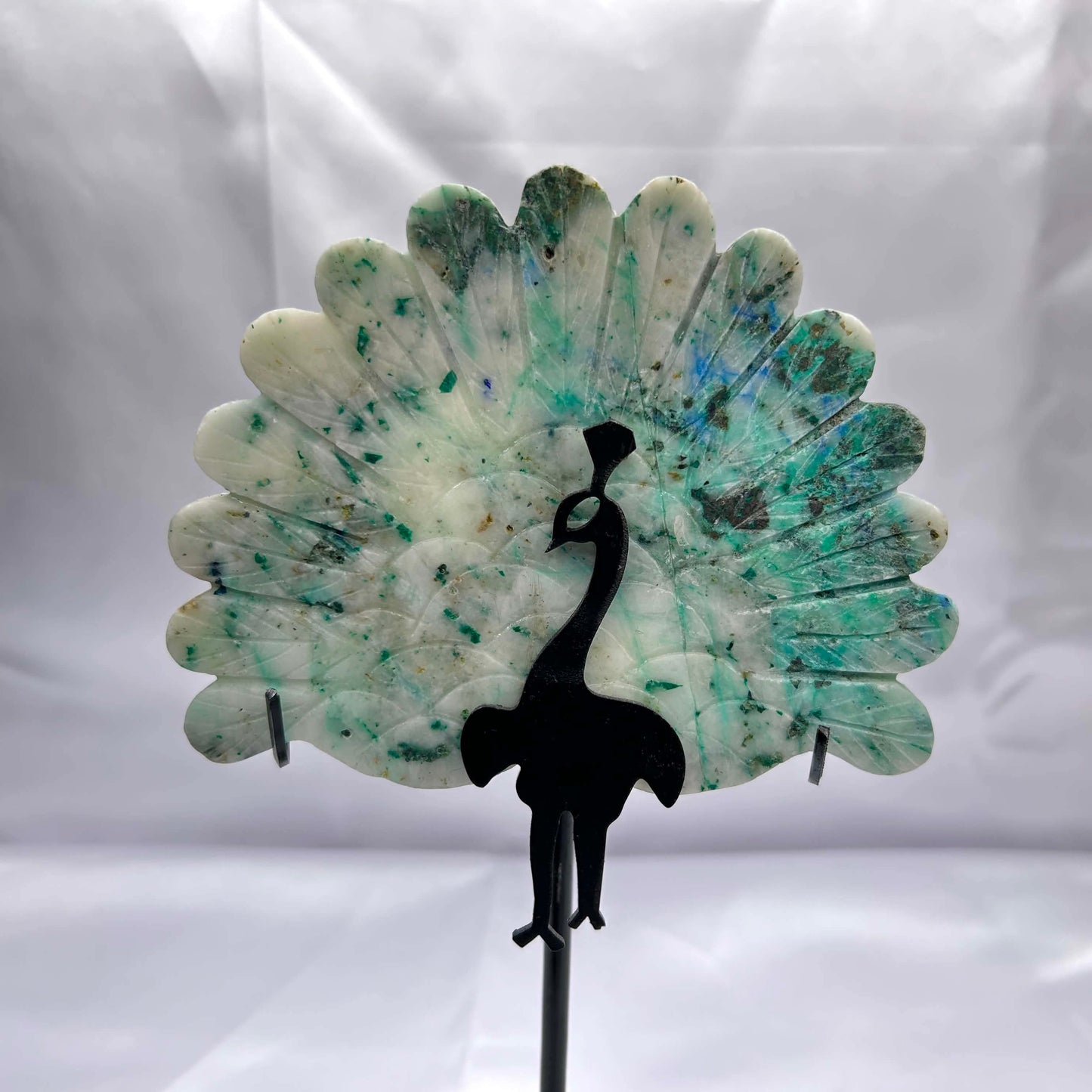 Crystal Peacock with Stand
