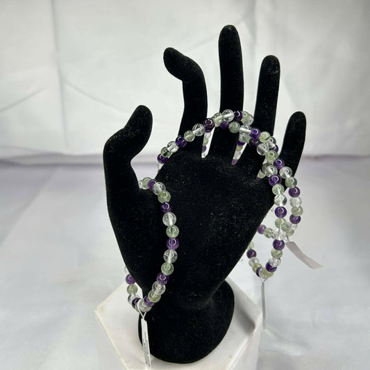 Amethyst/Prehnite Bracelet (6mm)