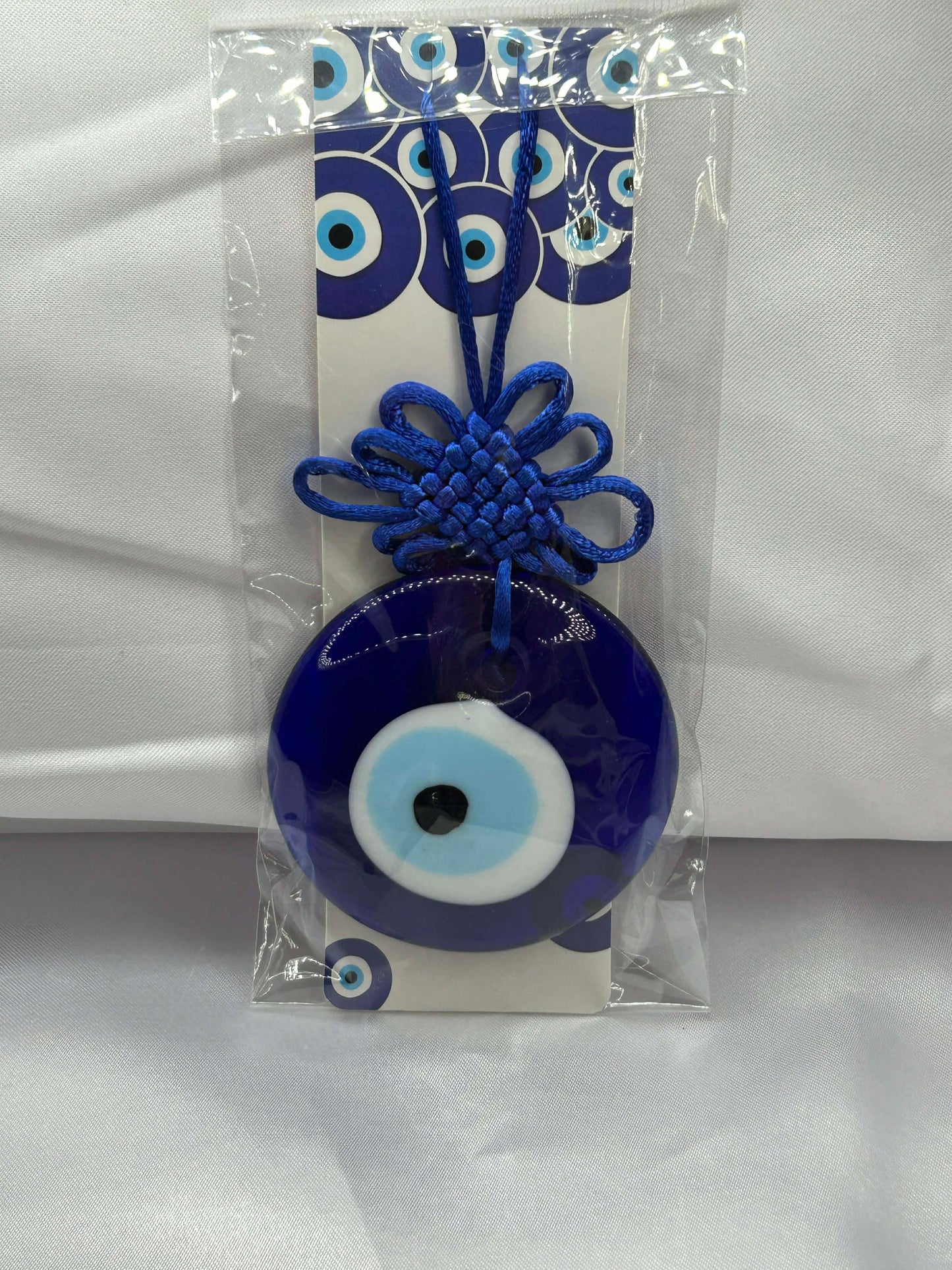 Evil Eye Glass Hanger with Lucky Knot