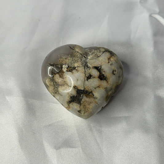 Flower Agate Heart