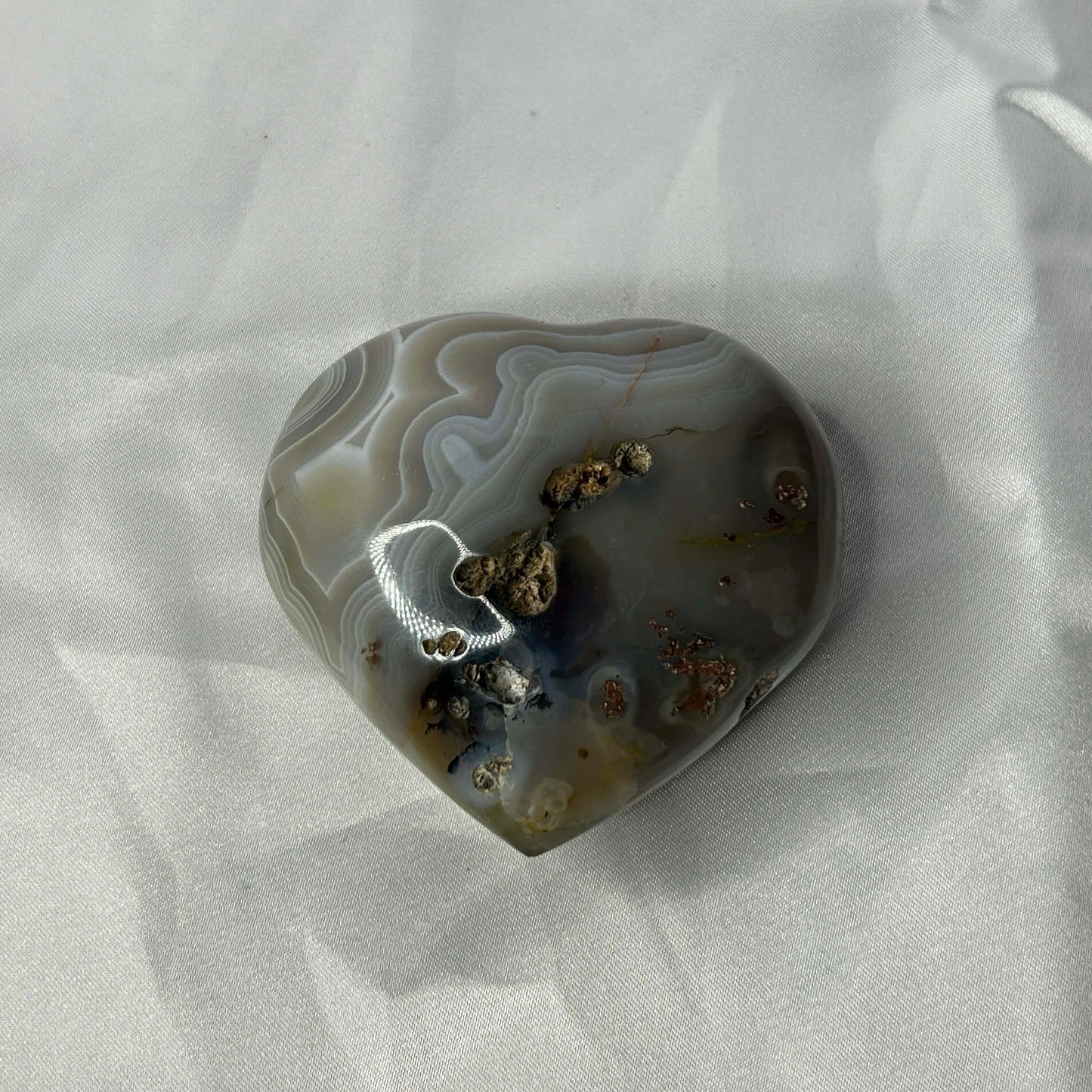 Black Agate Heart