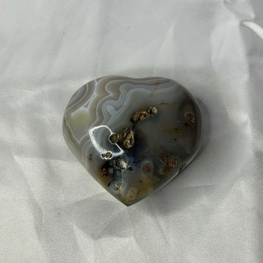 Black Agate Heart