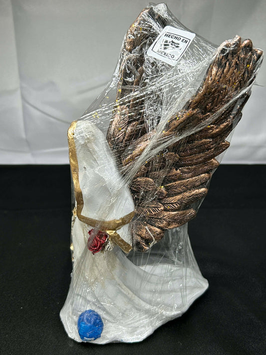 Santa Muerte with wings (10 in Statue) - White