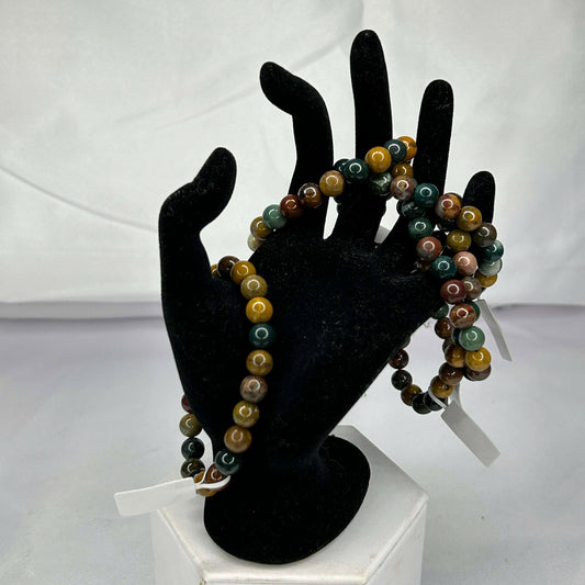 8mm Bracelet of Ocean Jasper