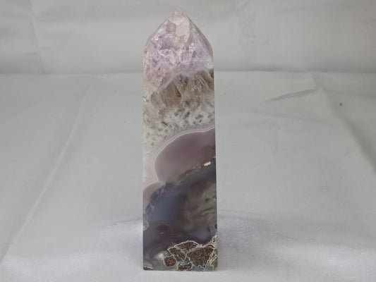 Amethyst and Crazy Lace Agate Towers