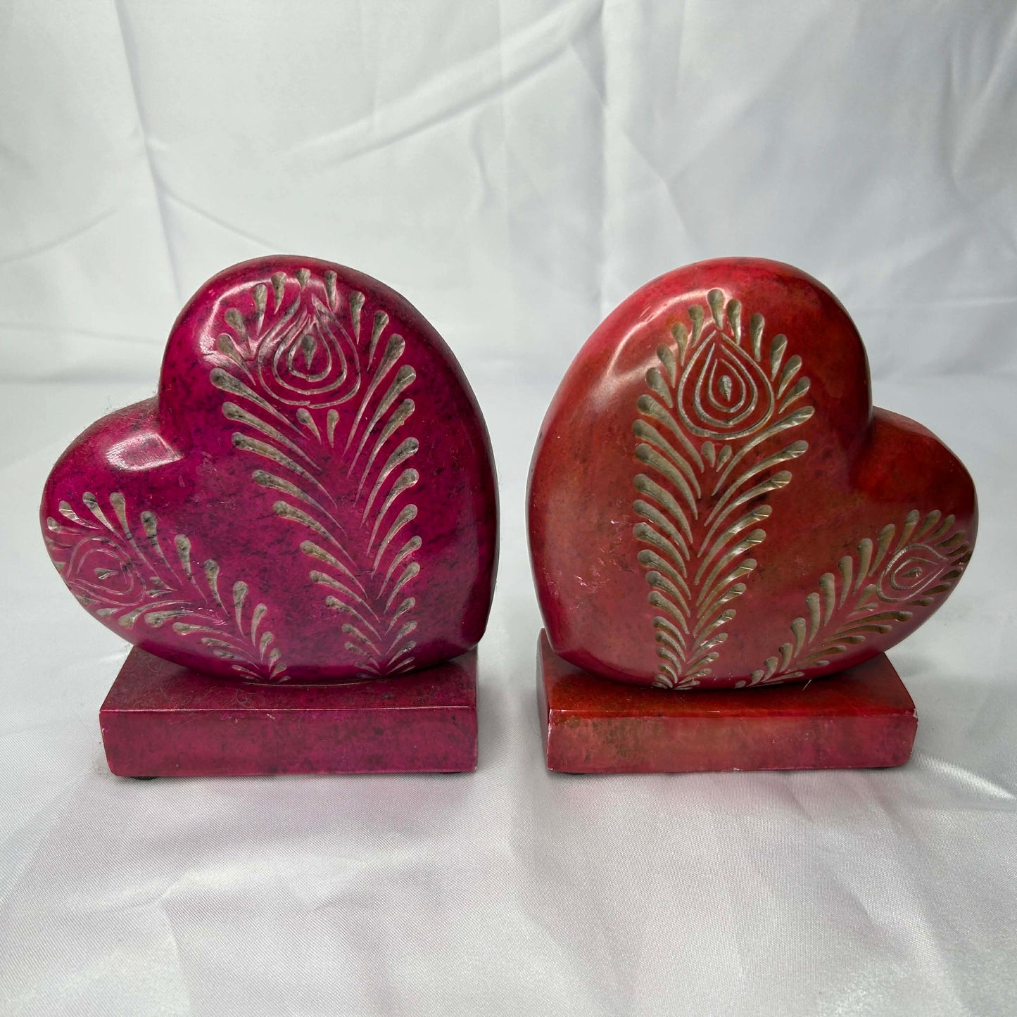 Marble Feather Hearts
