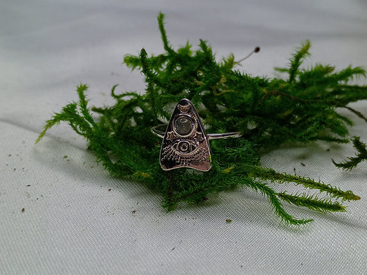 Moonstone Planchet Ring 9.25 Sterling Silver