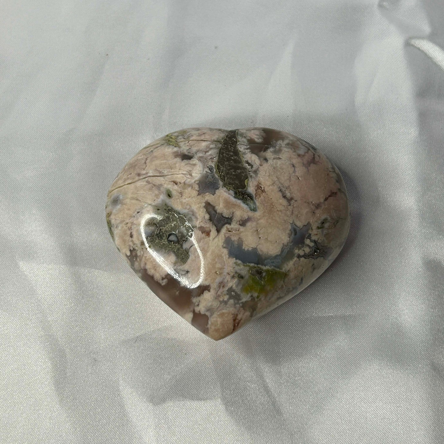 Flower Agate Heart