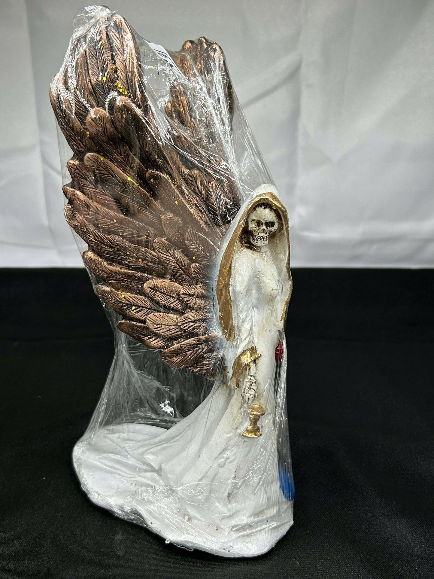 Santa Muerte with wings (10 in Statue) - White