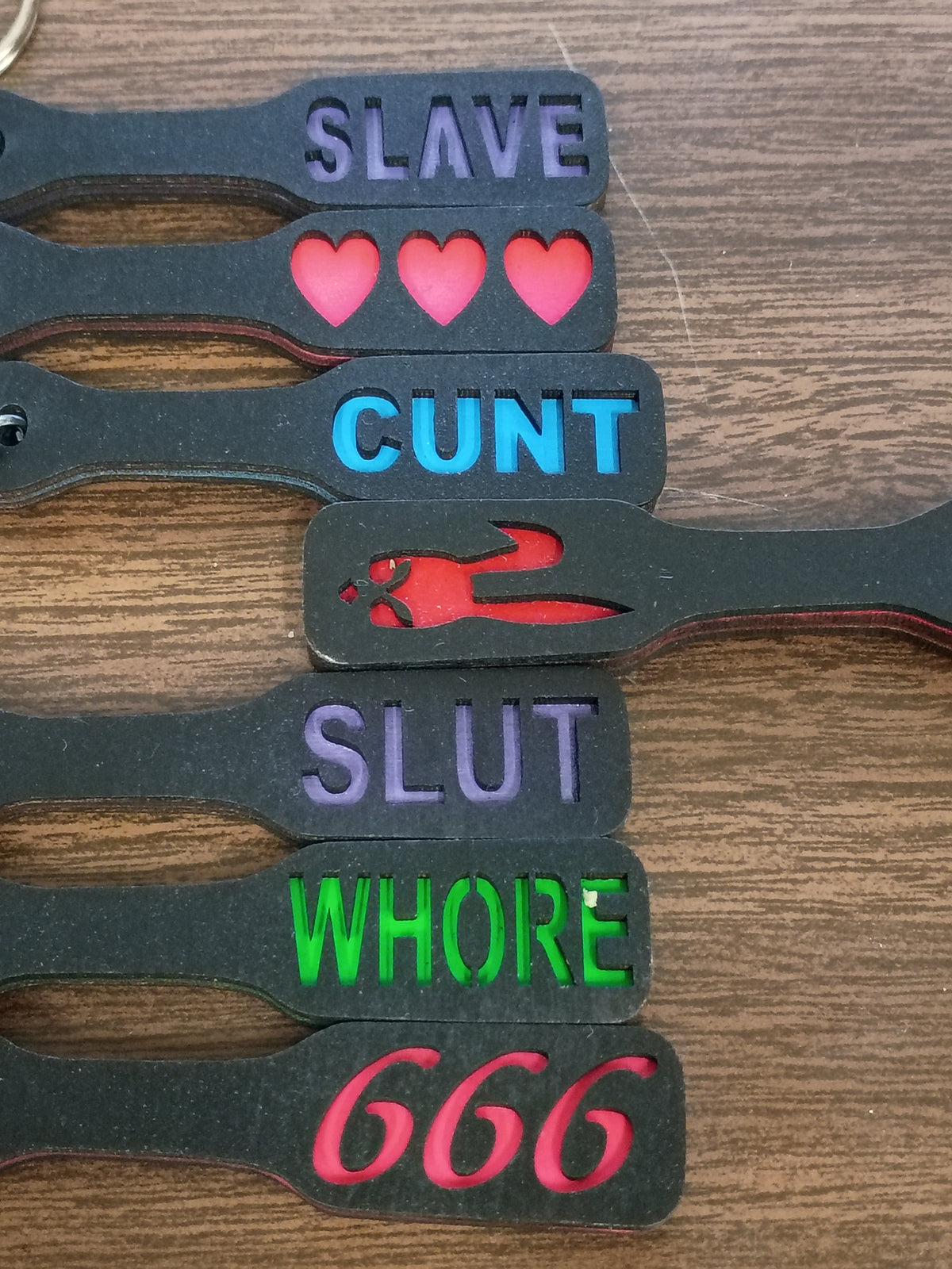 Wood Paddle Keychains