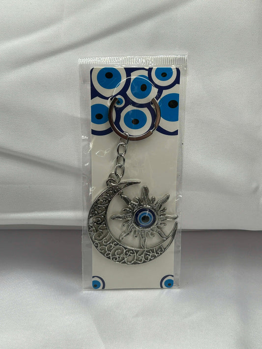 Evil Eye Sun and Moon Key Chain