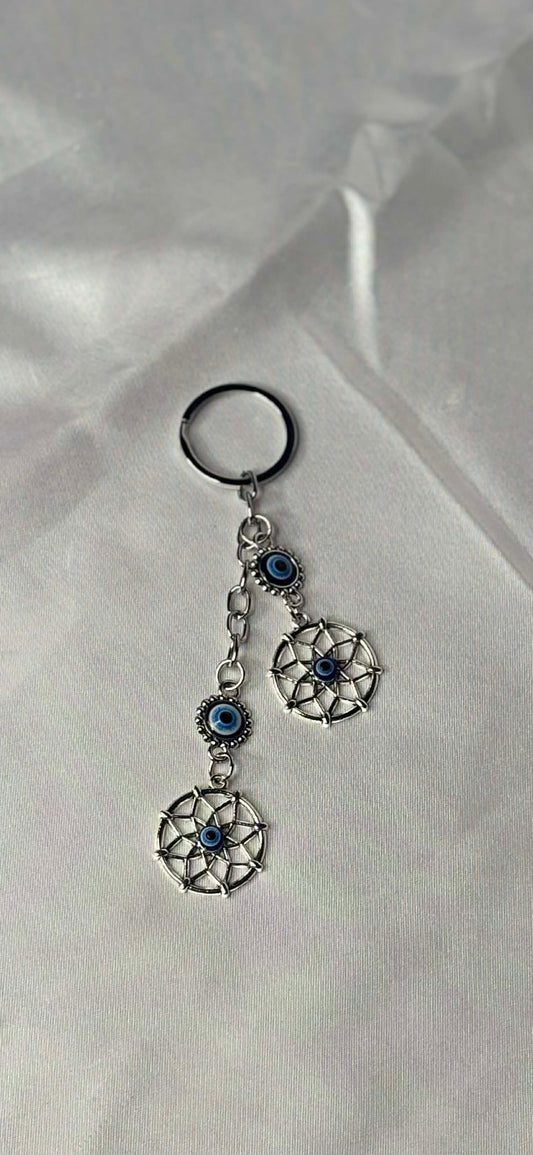 Evil Eye Key Chain with Mandala