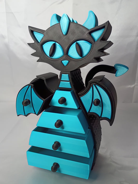 3D Printed Cat Dragon Draws