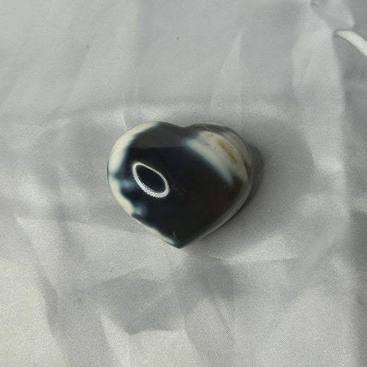 Orca Agate Heart