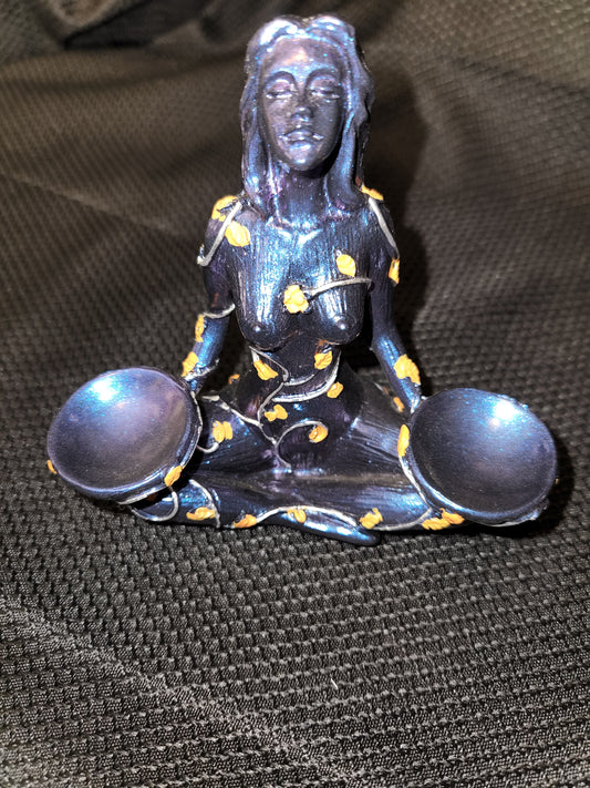 Goddess double sphere holder (blue)