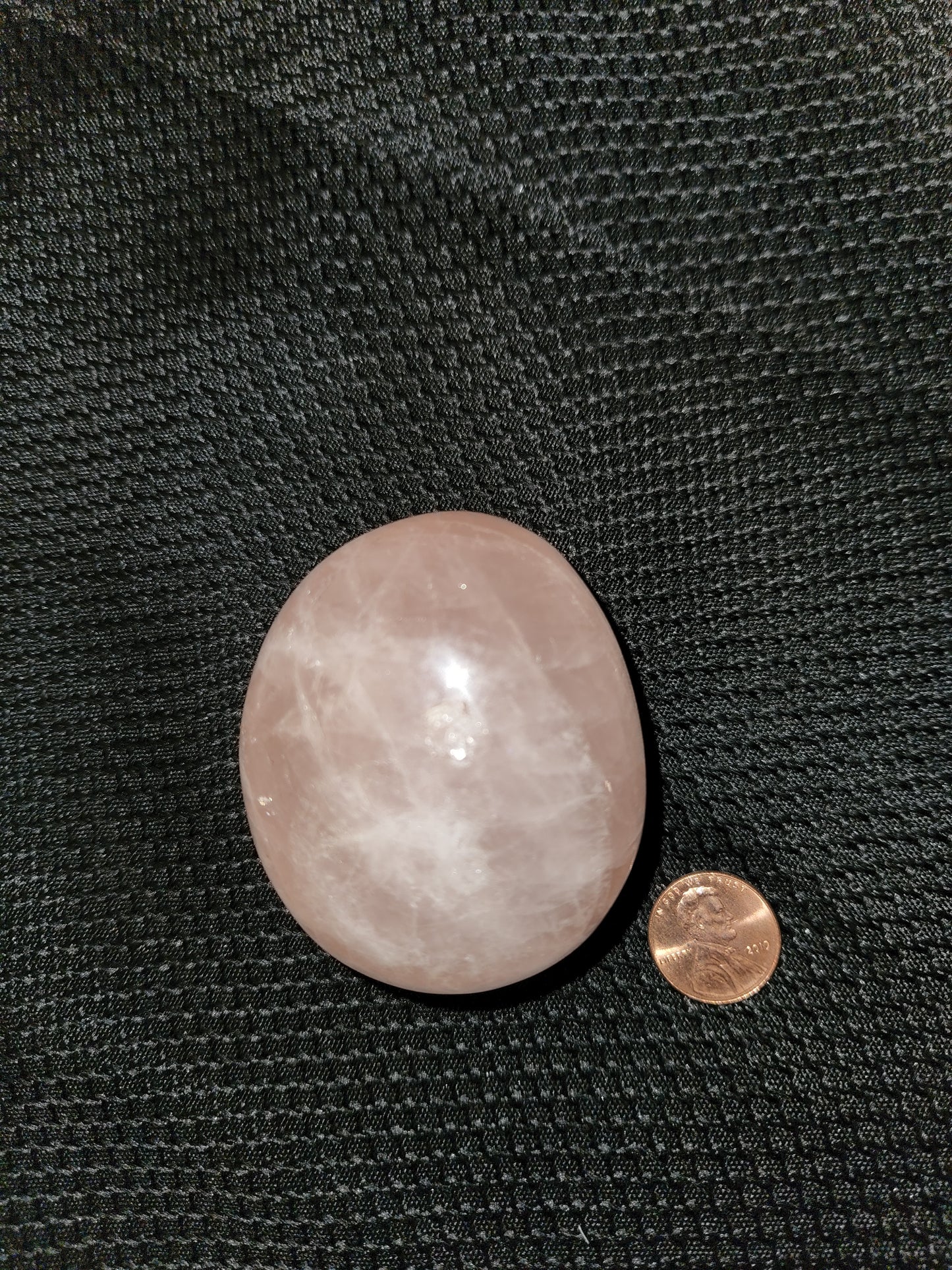 Rose quartz palm stone