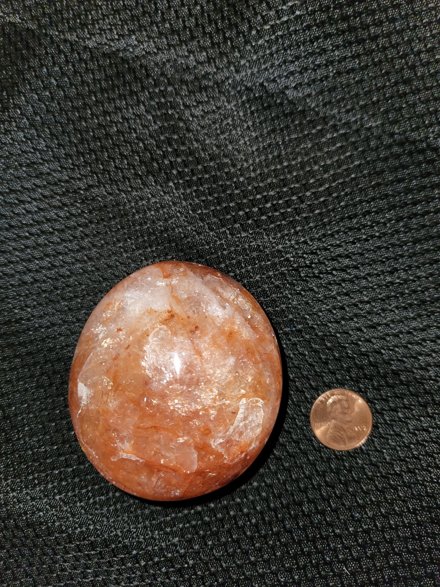 Fire Quartz palm stone