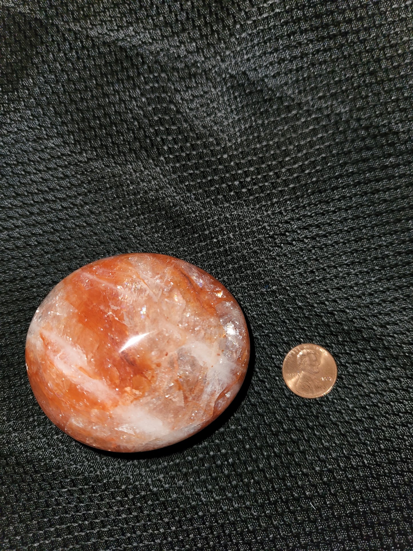 Fire Quartz palm stone