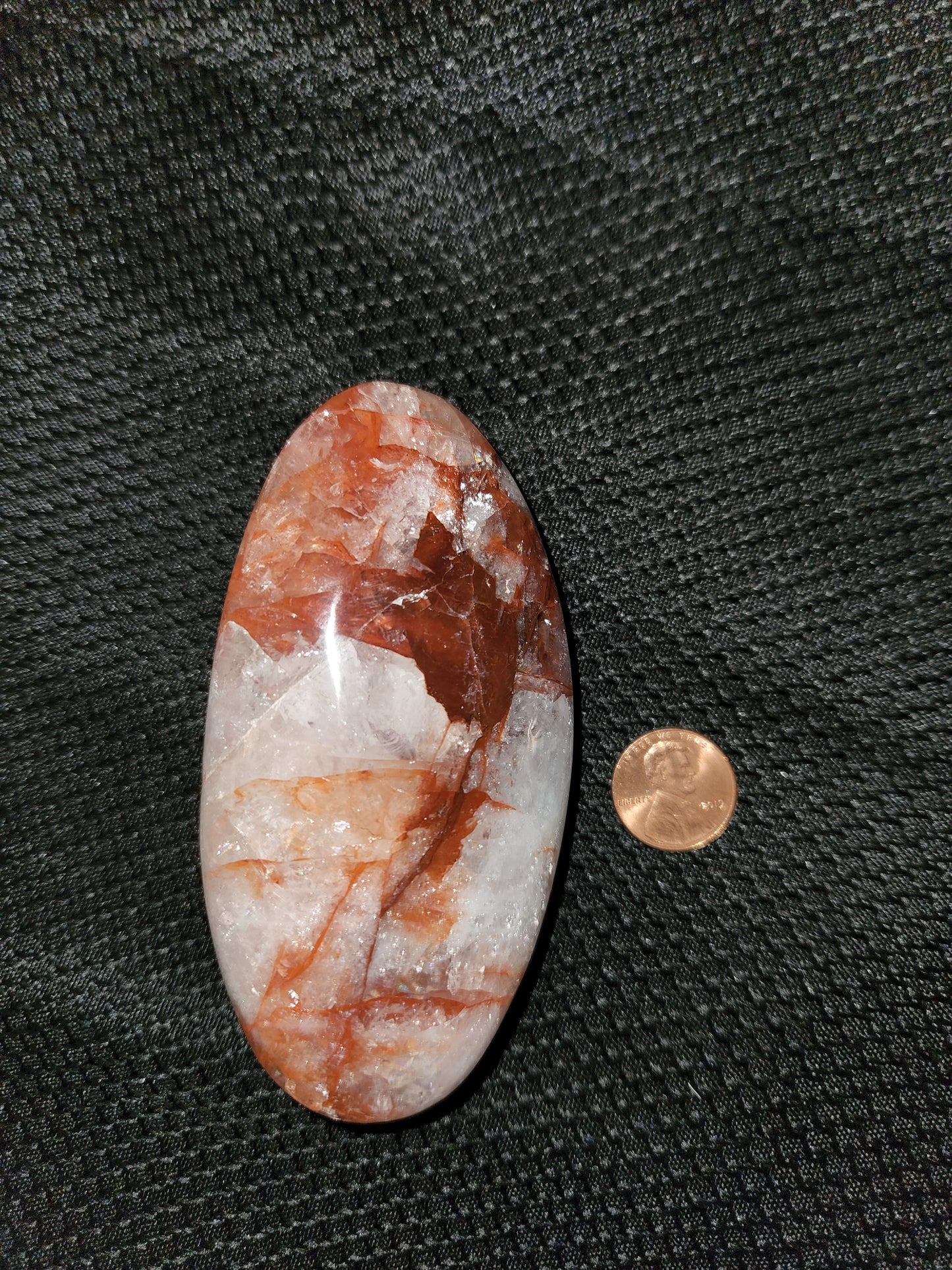 Fire Quartz palm stone