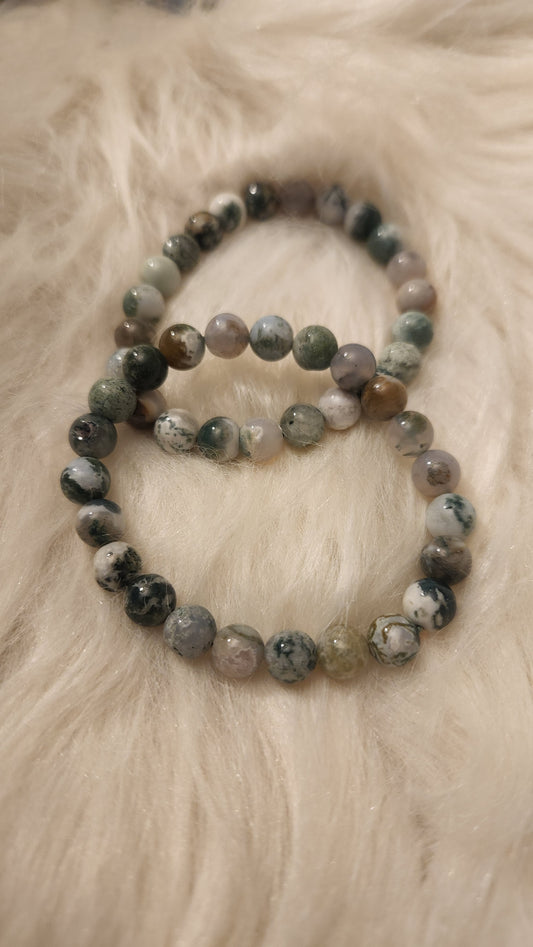 Moss agate bracelet