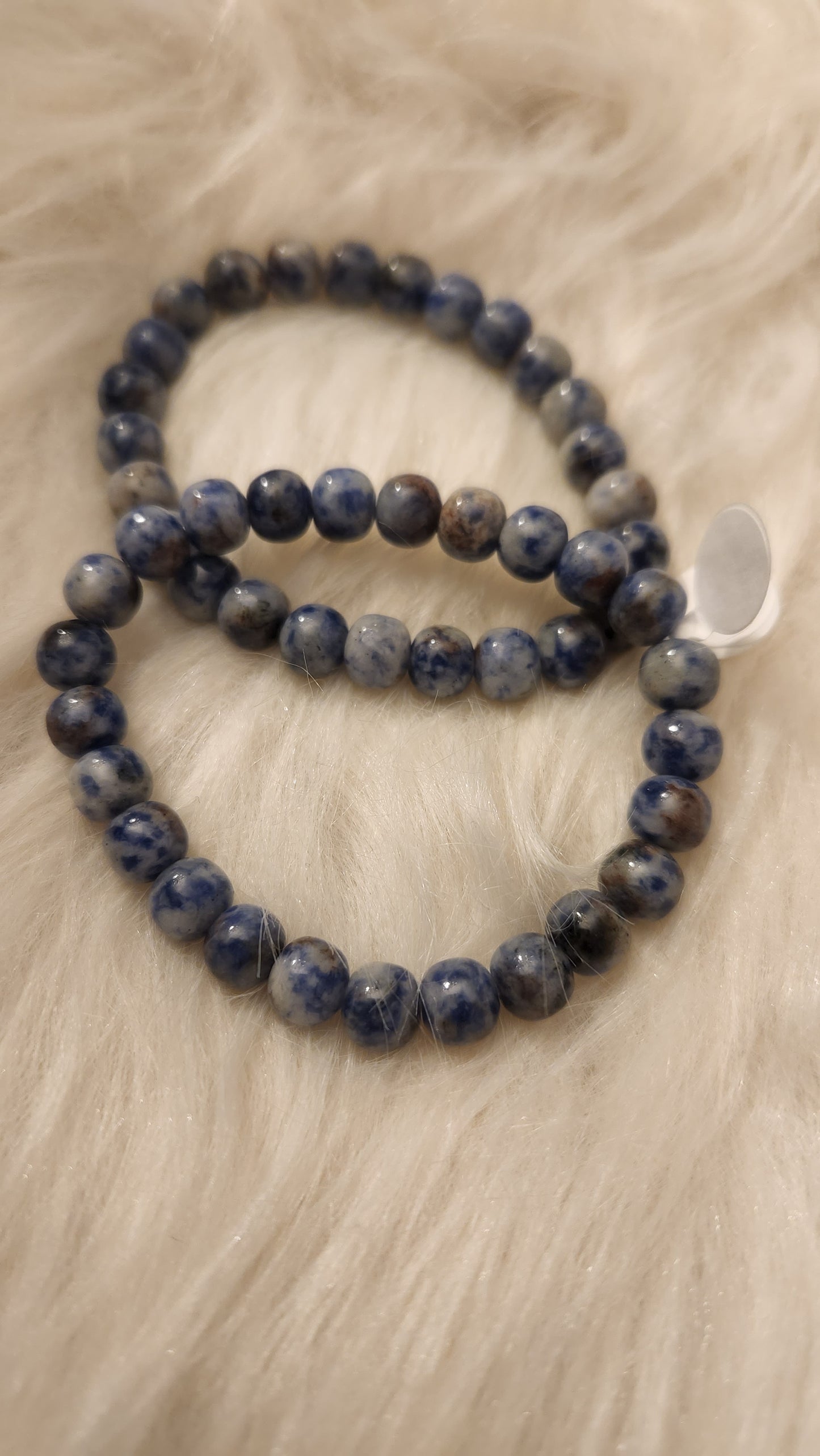 Blue spotted jasper bracelet