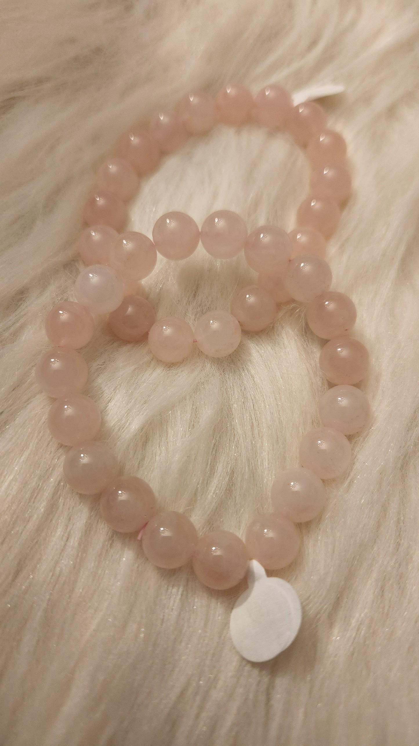 Rose quartz (Lg bead) bracelet